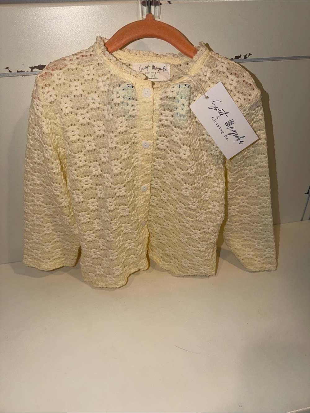 Sweet Wanderer Crochet Knit Jacket - Light Yellow
